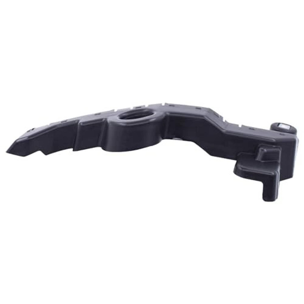Black bumper bracket guide base with molded ridges and side mounting tab