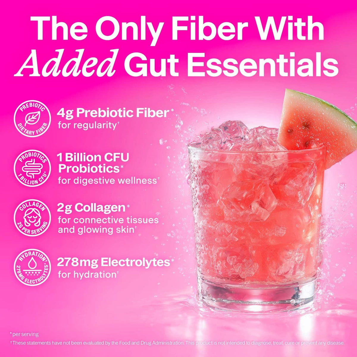 BelliWelli daily fiber + probiotics with prebiotic fiber, collagen, electrolytes
