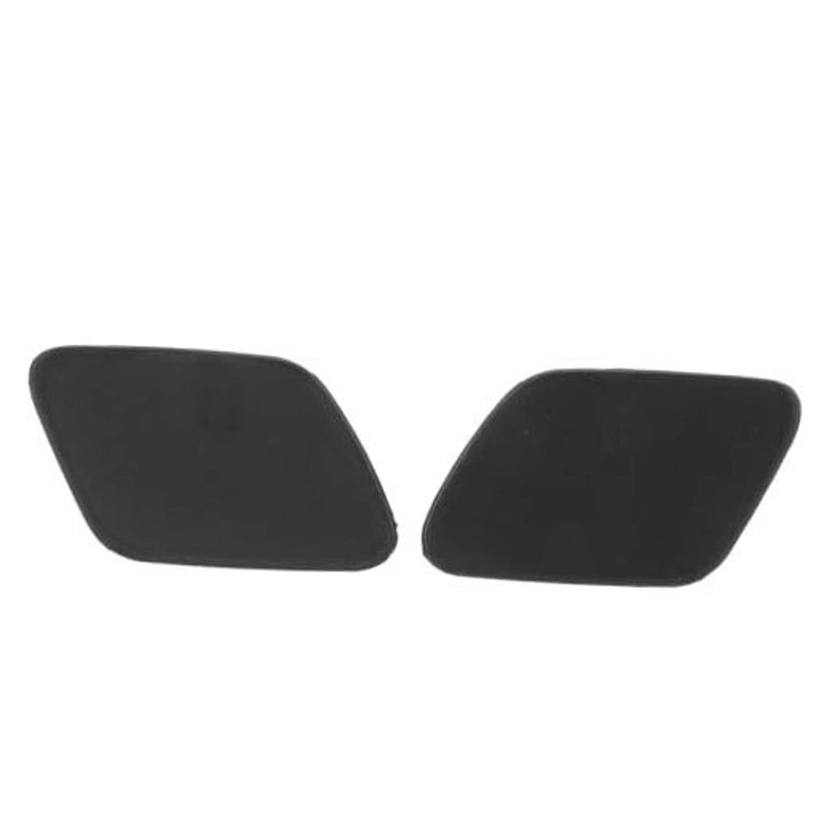 Dark gray headlight washer cover caps, unpainted, left and right pair