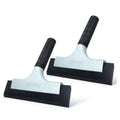 2-pack car window squeegees with light-gray blades and black double-edge rubber sections
