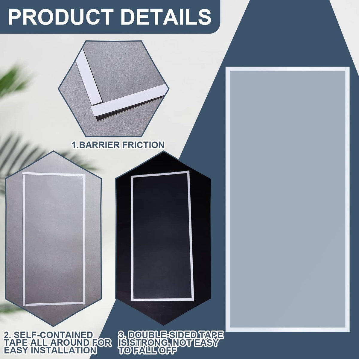 Rectangular blast cabinet lens protector with self-adhesive border, clear protective film