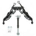 Black 3-point hitch kit with three lift arms, center top link, and mounting hardware