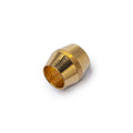 1/8-inch brass compression sleeve ferrule, cylindrical with flared ends