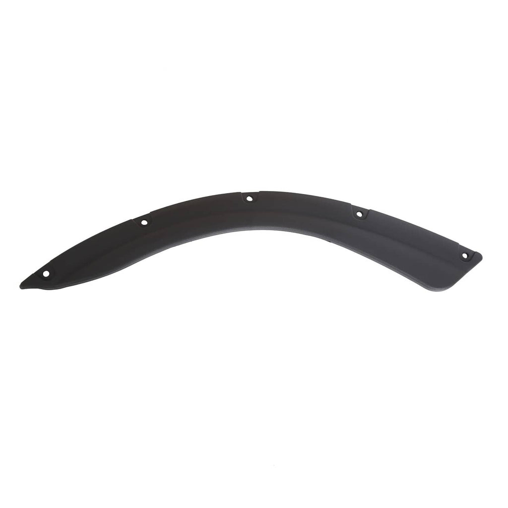 Dark gray curved fender flare strip with mounting holes