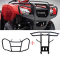 Black front rack and bumper guard frame for ATV, with headlight and grille cutout.