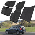 Black full set floor mats with cargo liner, molded ridges and raised channels