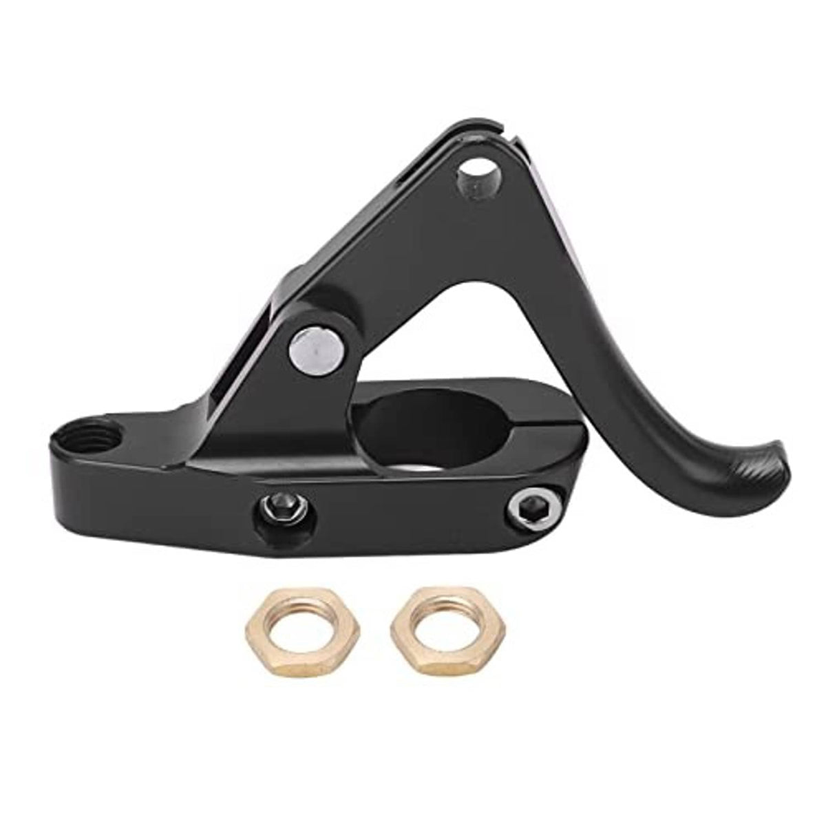 Black jet ski throttle finger lever with mounting base and two included nuts