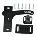 Black RV screen door lock replacement kit with right-hand handle, latch, screws