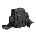 Active grille shutter actuator motor with black plastic housing and mounting bracket