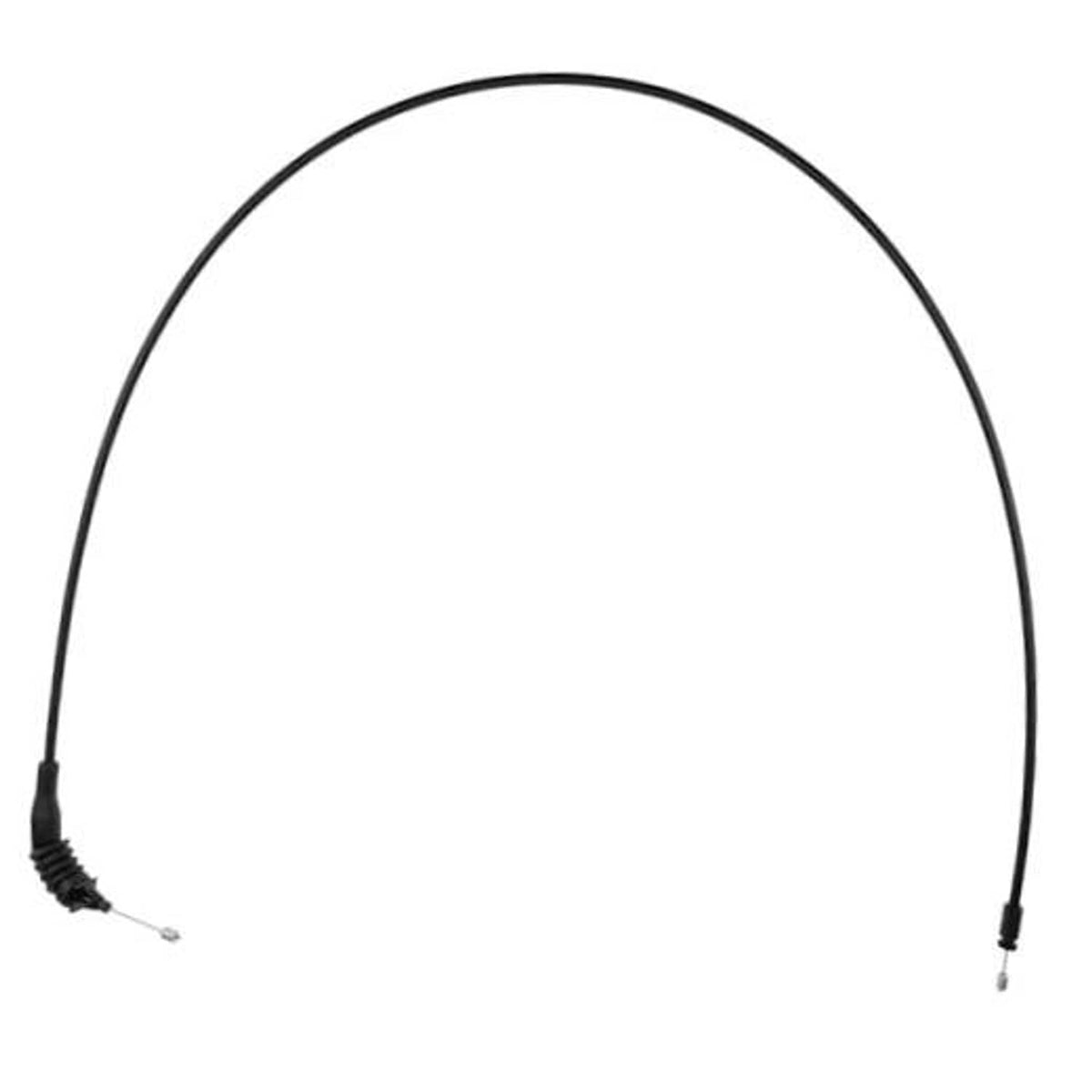 Right hood release cable with black wire and metal pins, passenger side
