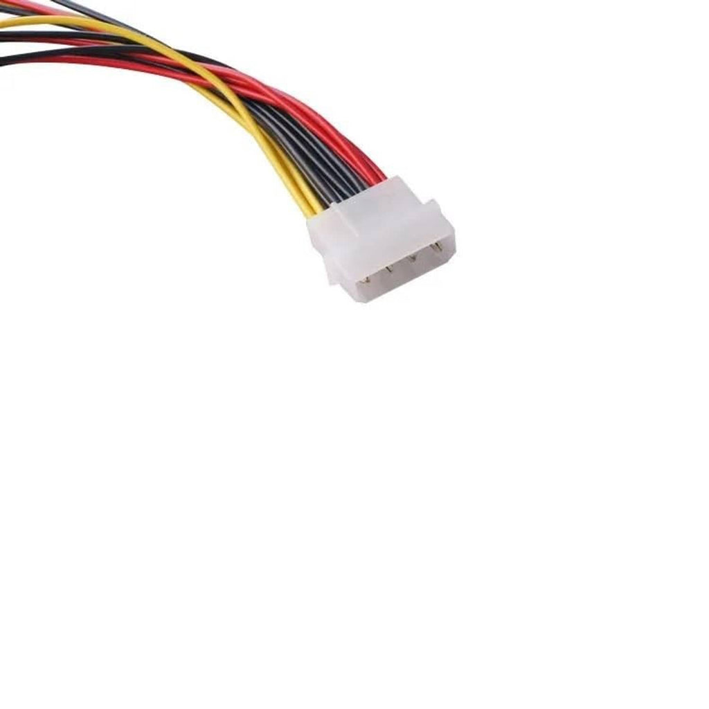 White 4-pin Molex connector with multi-color power wires