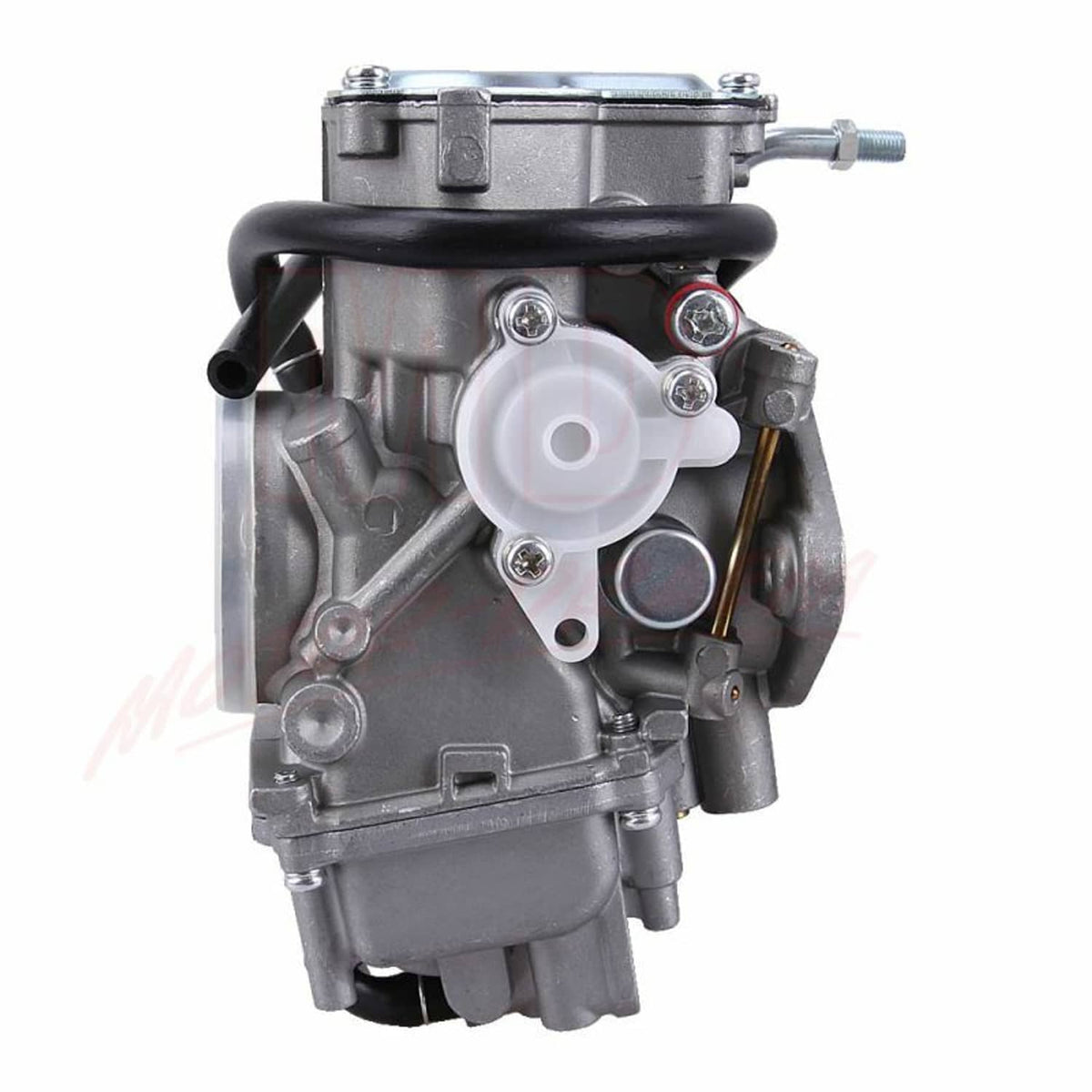 Carburetor housing with round throttle component and vacuum control port