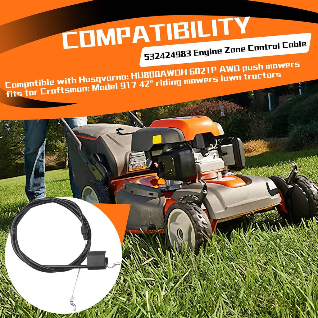 Engine zone control cable replacement with black cable and metal attachment wire