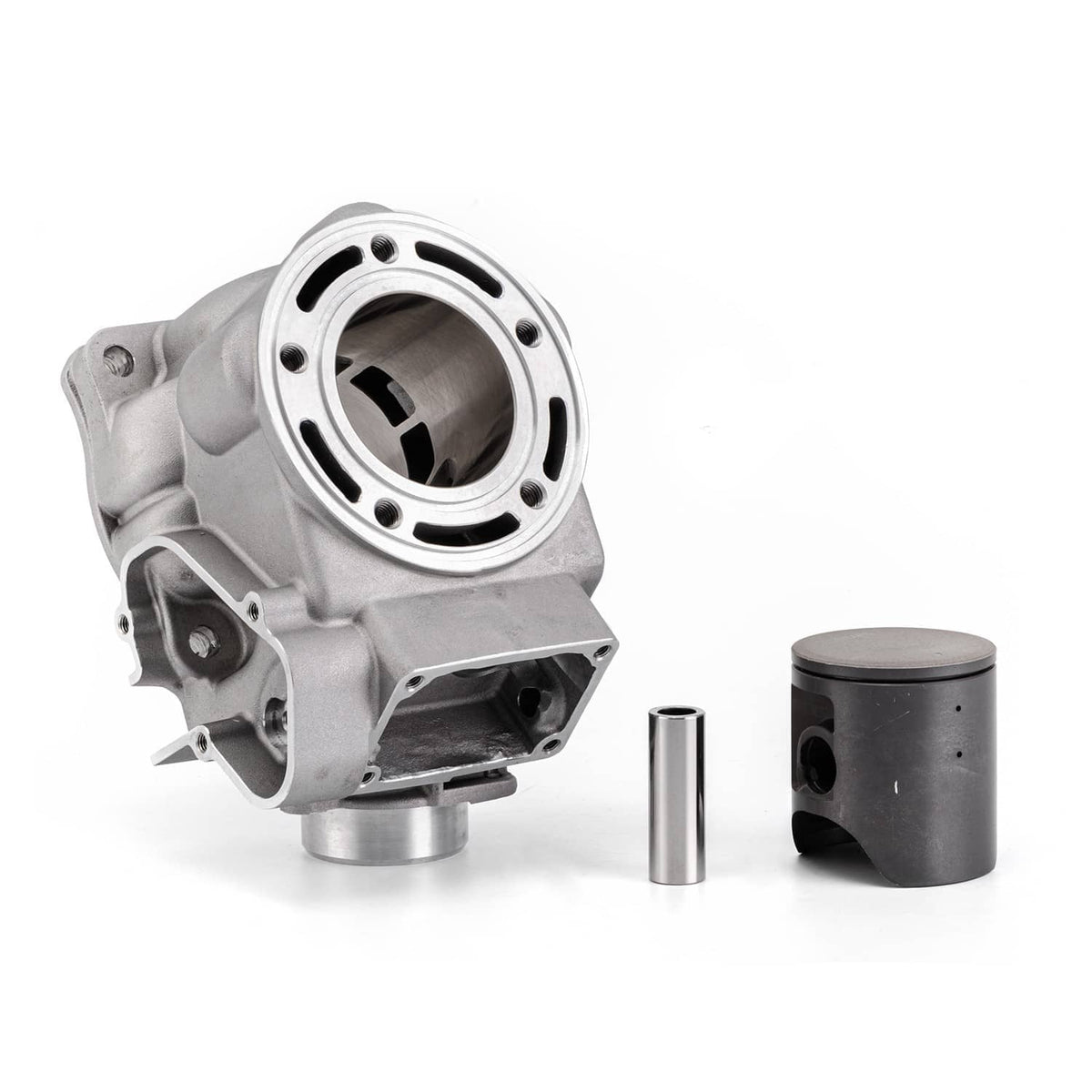 Cylinder top end kit showing cylinder, piston, and wrist pin components.