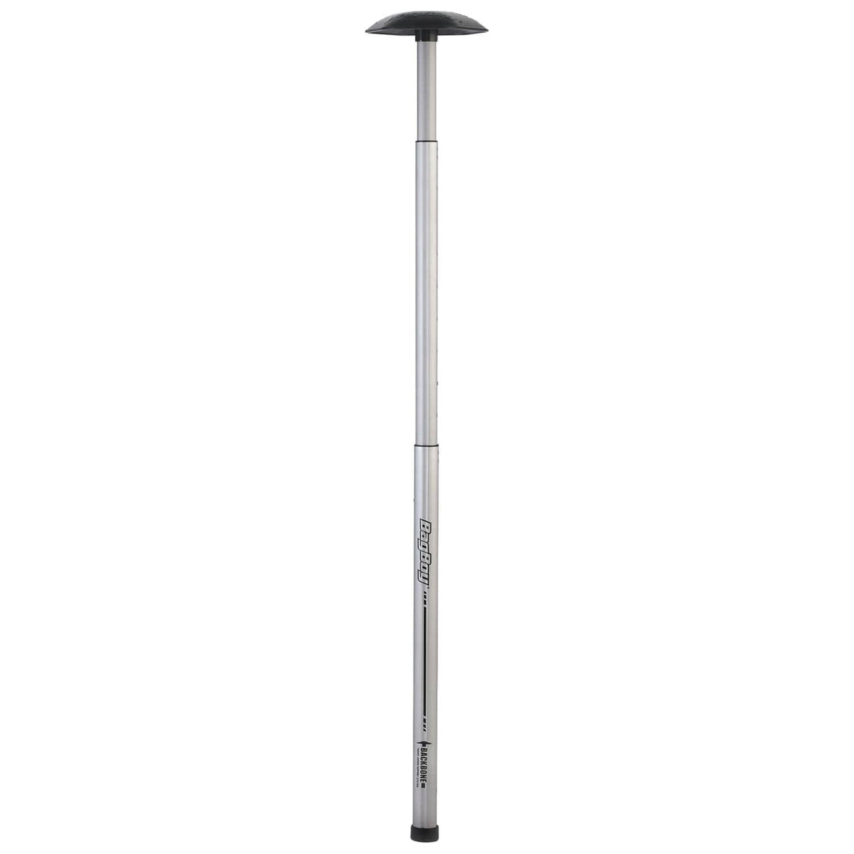Extended telescoping golf stand pole with black end cap