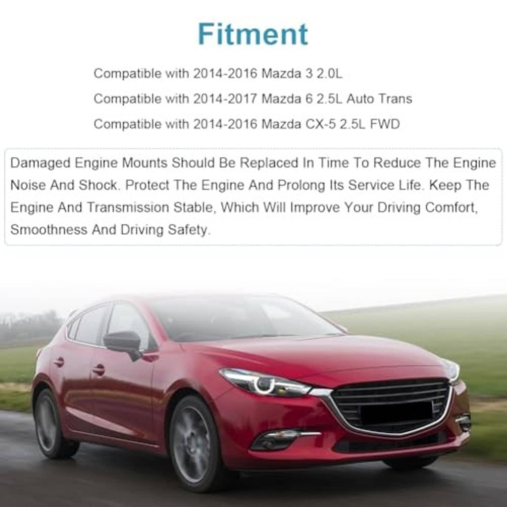 Rear torque strut engine mount bushing compatibility and vehicle fitment graphic