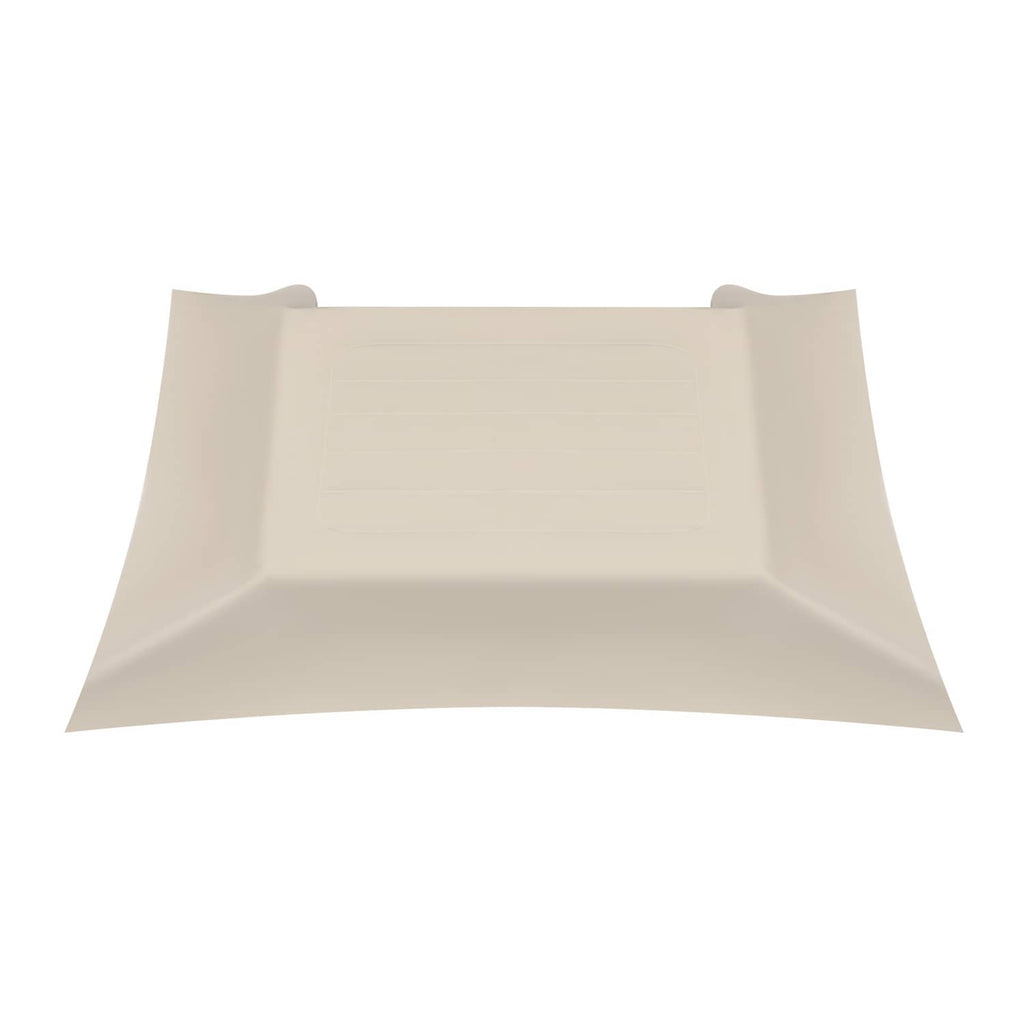 Light beige seat back cover shown from side with raised center panel
