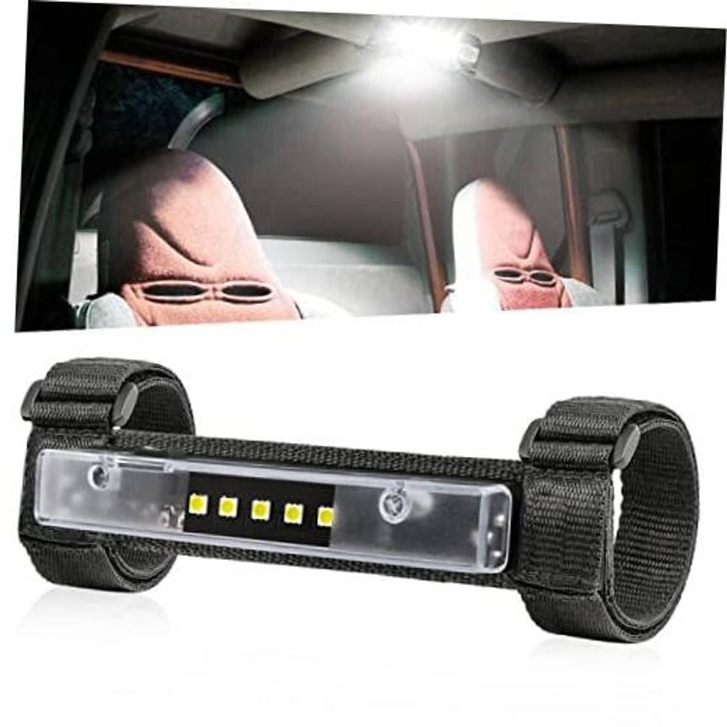 Universal LED light bar with 5 amber LEDs and nylon roll-cage mounting straps