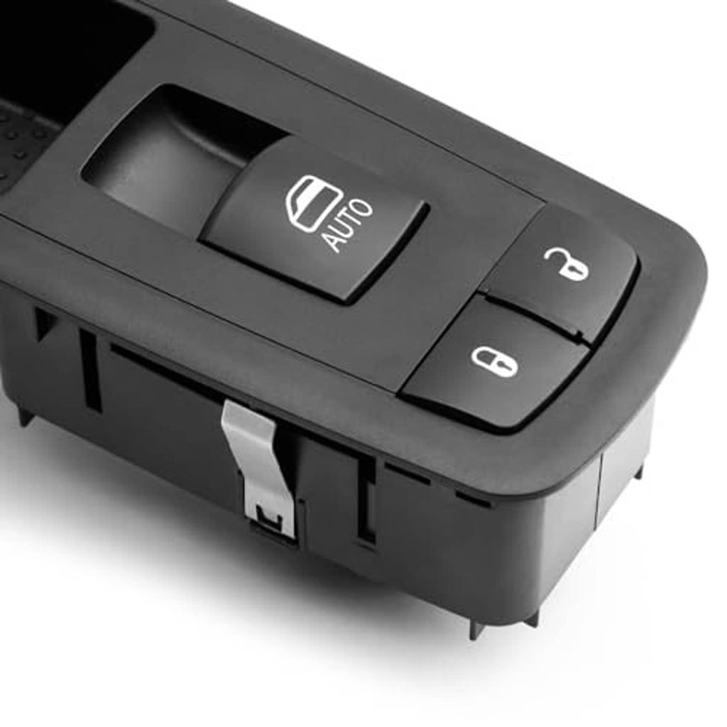 Power window switch top view showing AUTO button and two window control switches