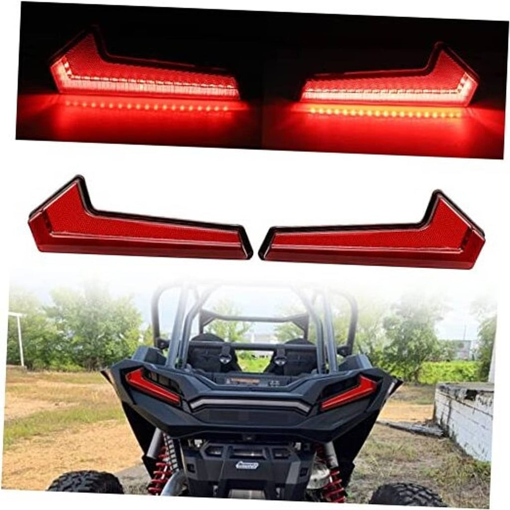 Red LED UTV rear taillight assembly with lit brake and running light bars