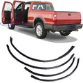 Front and rear lower door weather strip seals, black rubber U-shaped pieces