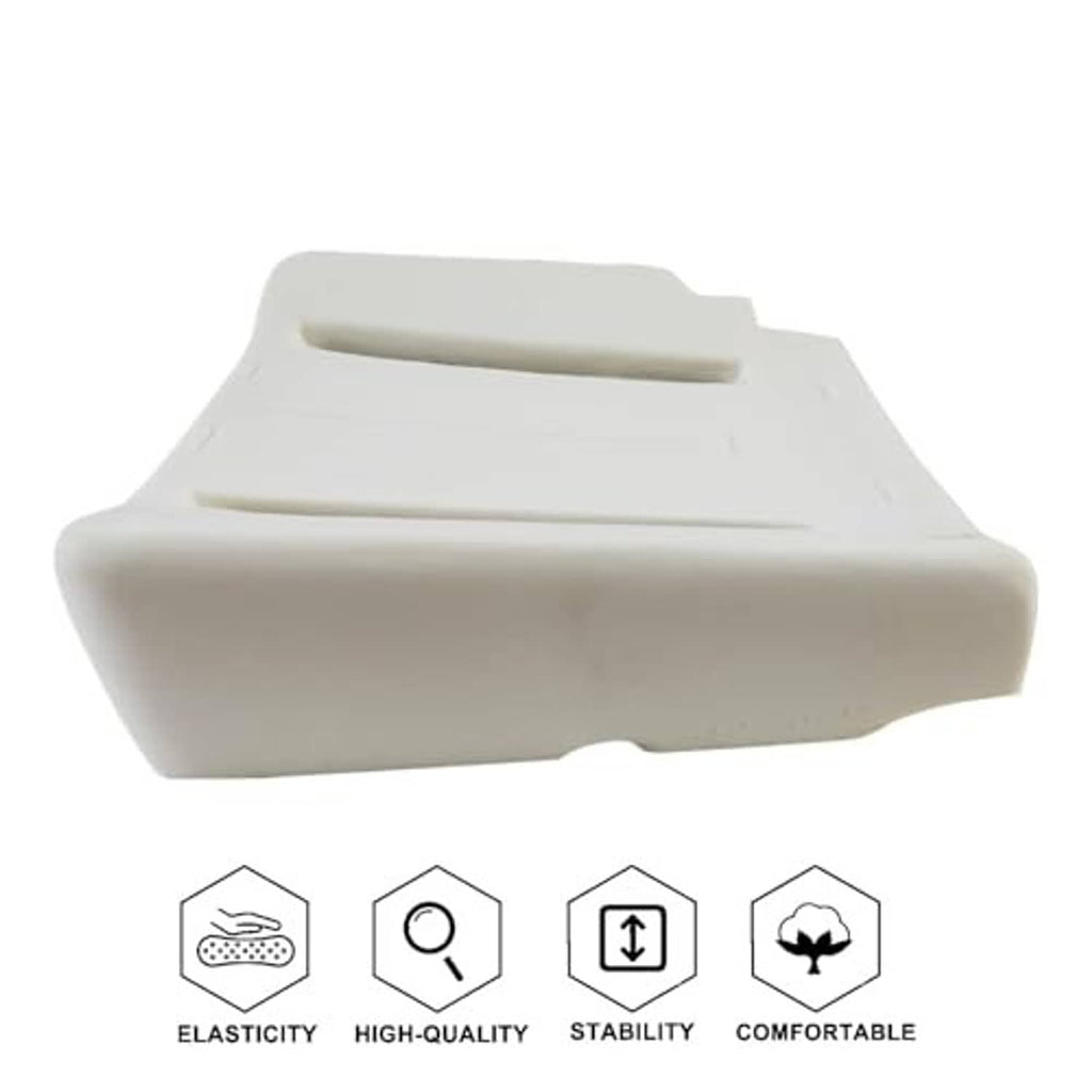 Front seat foam insert pad, white/cream, with top slot and contoured base.