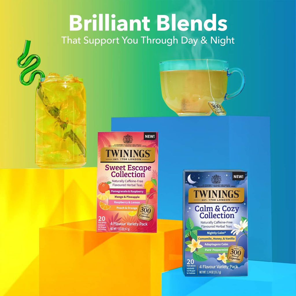Twinings Sweet Escape Collection tea variety pack, 20 tea bags and flavour details