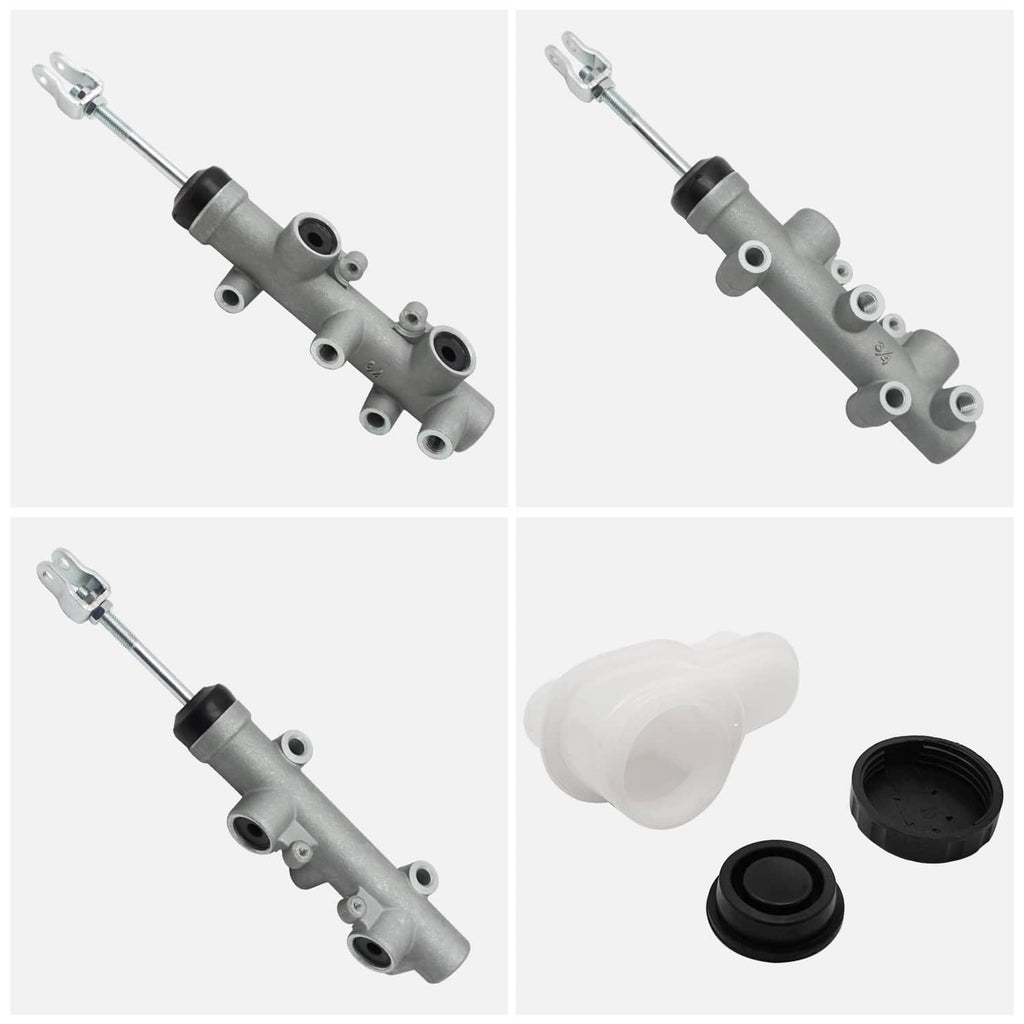 Brake master cylinder and fittings with seals and protective cap