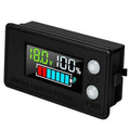 Waterproof battery monitor LCD showing 18.0V, 100% bar graph, black housing