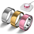 3-pack ring covers in silver, gold, and rose pink, three rings shown side by side