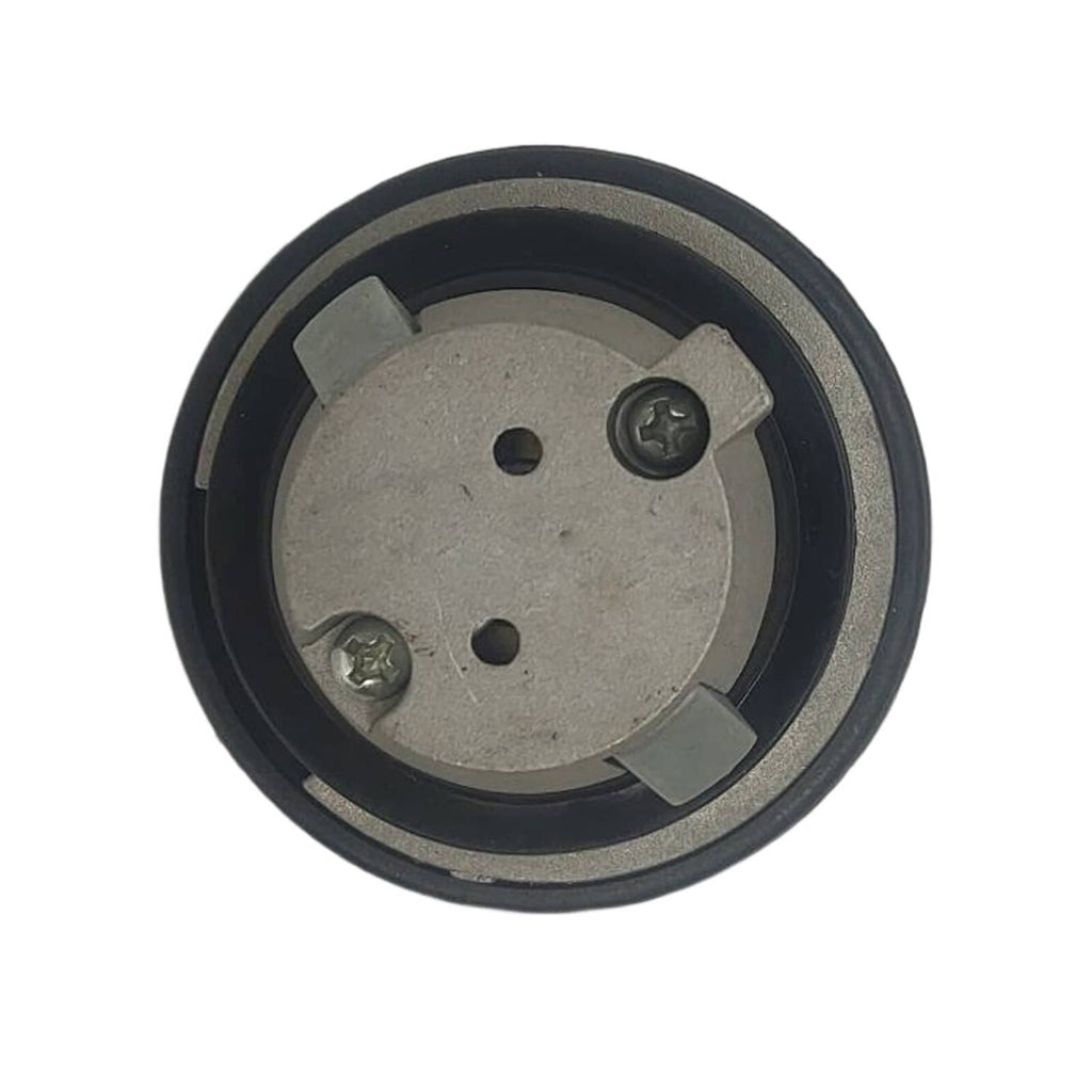Gas cap lock assembly disc with two screws and outer black ring