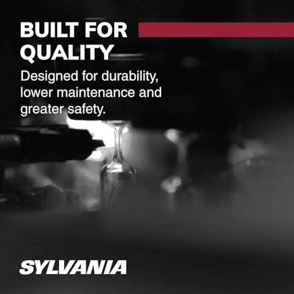 SYLVANIA miniature bulb in headlight housing, designed for quality durability graphic