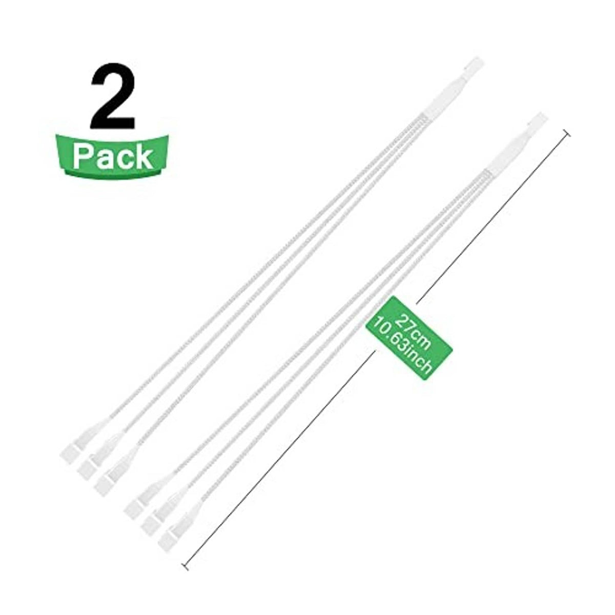2-pack white 4-pin PWM fan splitter extension cables with 10.6-inch braided leads