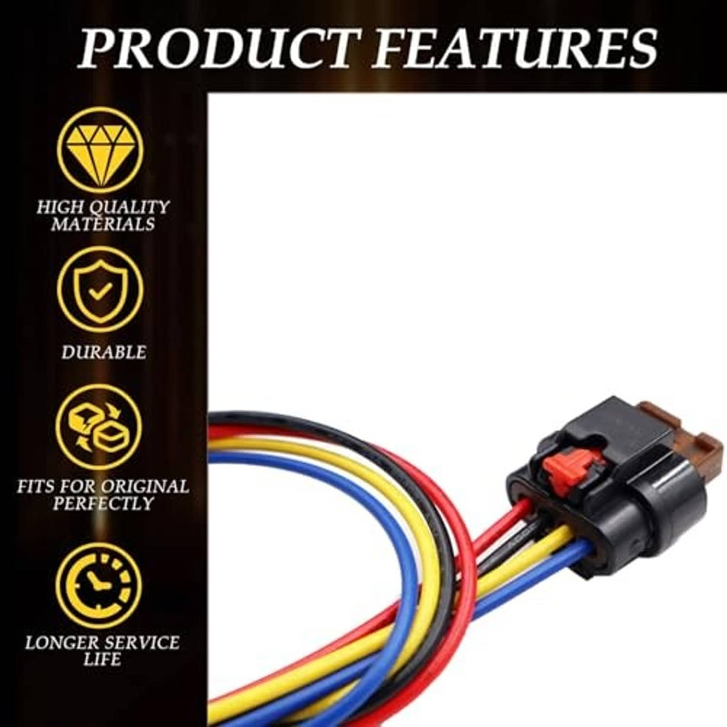 Actuator connector harness with multi-color wires and inline plug connector
