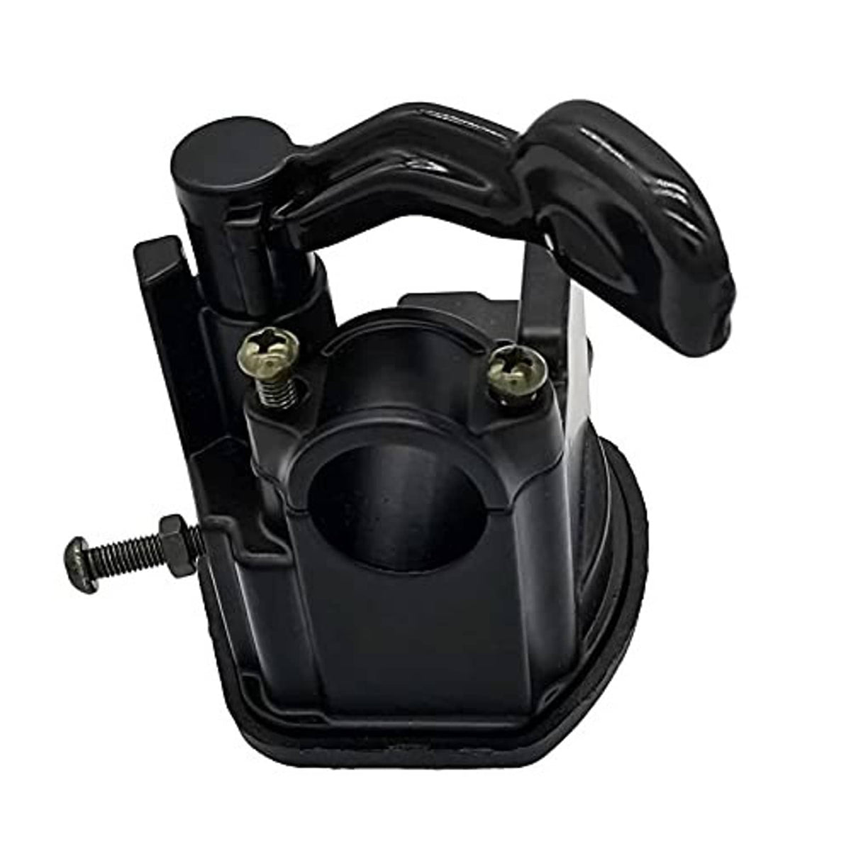 Black throttle control lever assembly with round housing and adjustment screws