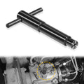 Black injection pump timing pin tool with cylindrical body and small side stem