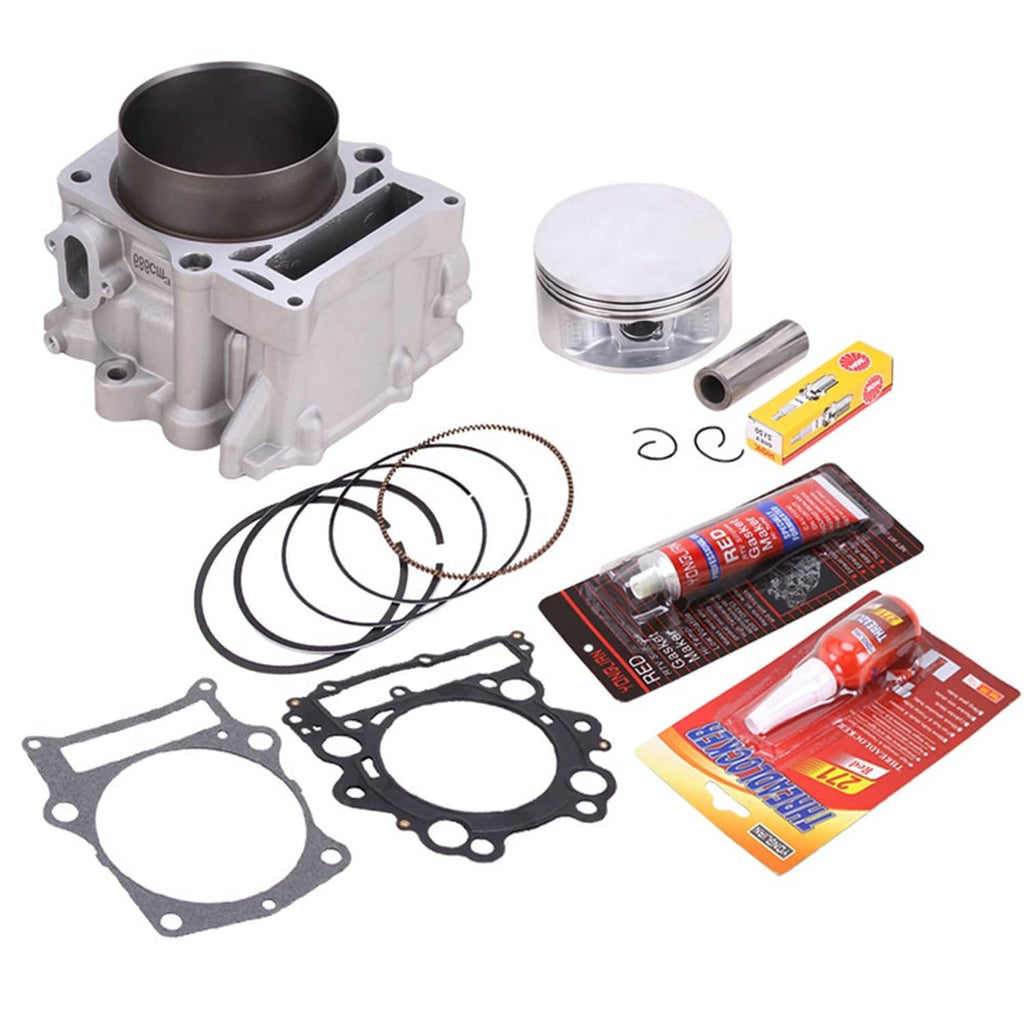 Engine gasket and piston kit with cylinder block, piston, rings, and gasket sheets