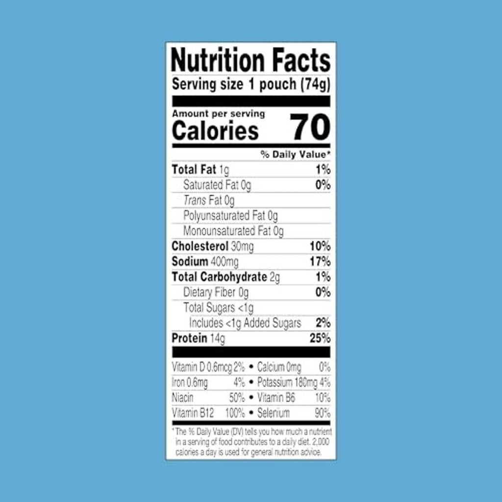 StarKist Tuna Creations BOLD Jalapeño pouch nutrition facts label