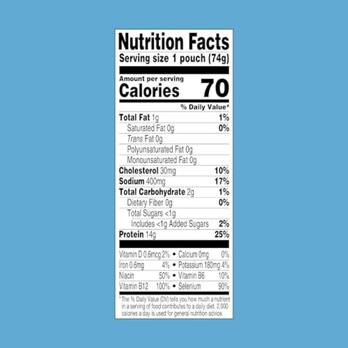StarKist Tuna Creations BOLD Jalapeño pouch nutrition facts label