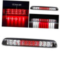 LED third brake light bar with red and clear lens, chrome housing