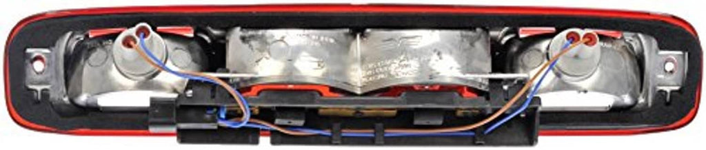 Center high mount stop light housing with wiring and clear reflectors exposed