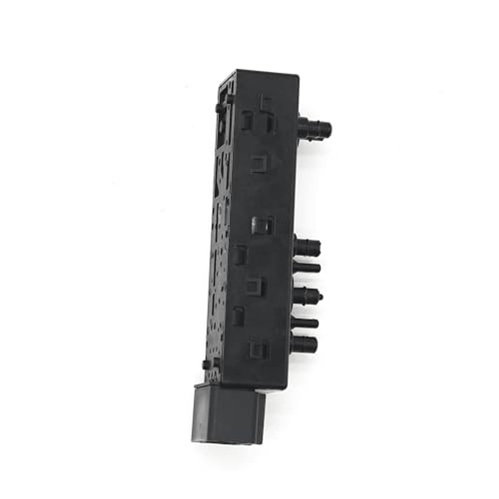 Black power seat control switch with side pins and connector bracket
