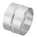 Galvanized steel duct connector coupling, silver tone, 6-inch duct ends