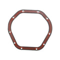 Octagonal differential cover gasket, red striped rubber with circular bolt holes