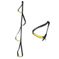 Adjustable foot ascender loop strap with yellow padded loop and black webbing