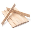 Light wood craft dowel slats with square profile for DIY building and decoration