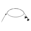 Hood latch release pull cable with black handle and metal loop end, for car repairs