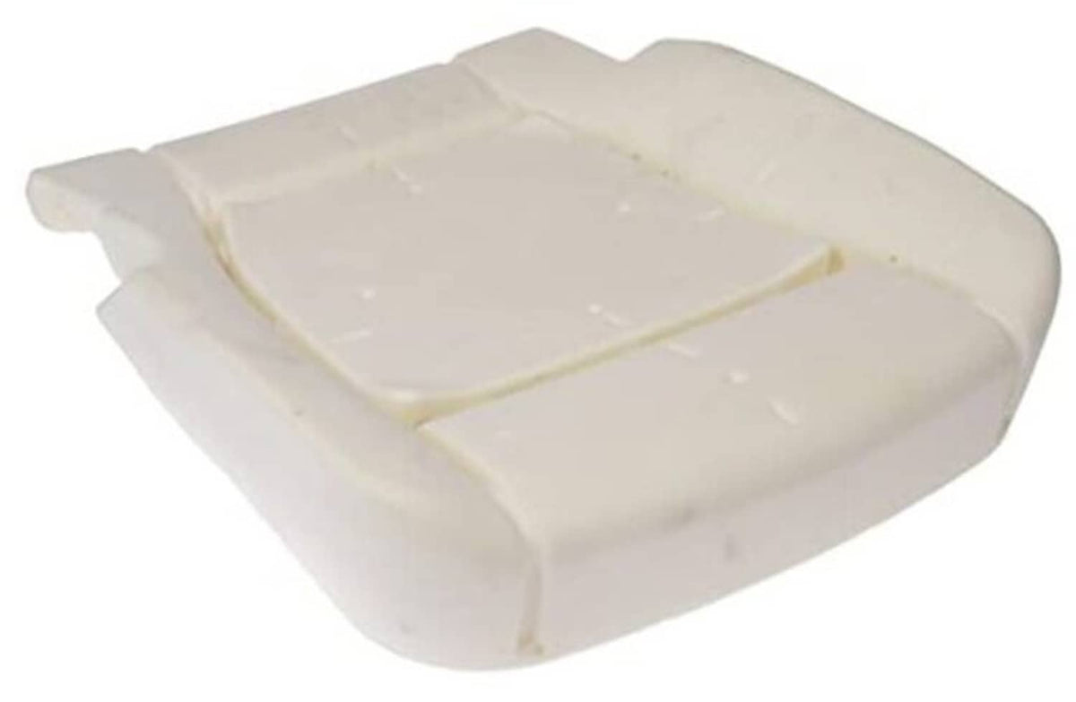 Front driver side seat cushion pad, cream foam with stitched center seams