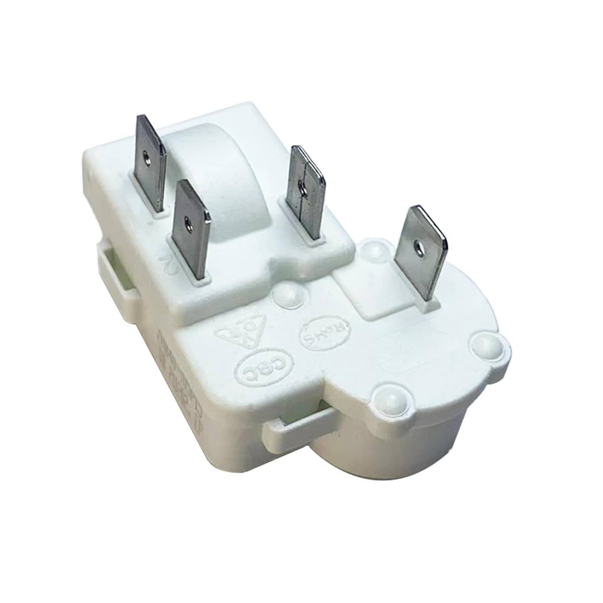 Refrigerator compressor PTC starter relay, white 4-pin over load protector module