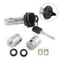 Ignition key switch cylinder with door lock set, keys, and lock cylinder components